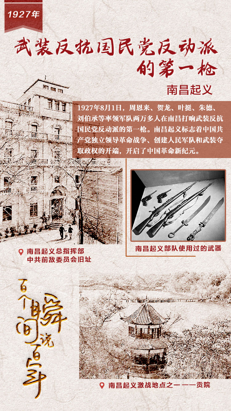 1927，武裝反抗國民黨反動派的第一槍