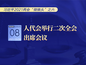 習(xí)近平2021兩會“微鏡頭”之六：人代會舉行二次全會 出席會議